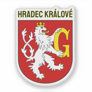 Adesivo Brasão de armas de Hradec Králové, República Tchec
