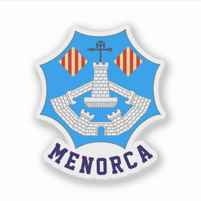 Adesivo Brasão de Armas de Menorca, Espanha (Frente)