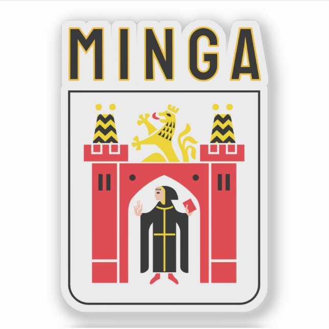 Adesivo Brasão de armas de Minga, Baviera (Frente)