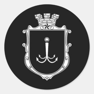 Adesivo Brasão de Armas de Odesa Odessa Ucrânia Bandeira U