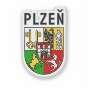 Adesivo Brasão de Armas de Plzeň, República Tcheca