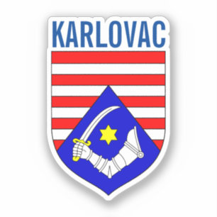 Adesivo Brasão de Armas do Condado de Karlovac, Croácia