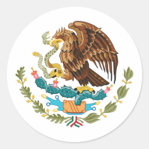 Adesivo brasão de armas do país México símbolo emblema águ