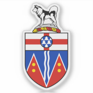 Adesivo Brasão de armas do território de Yukon, Canadá