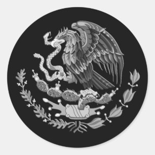 Adesivo Brasão de armas mexicano prateado, Águia do México