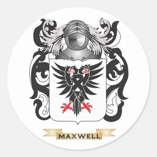 Adesivo Brasão de Maxwell (crista da família) (Frente)