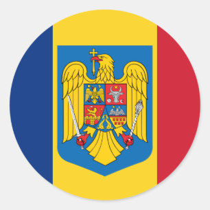 Adesivo Brasão de Romania, a República Democrática do