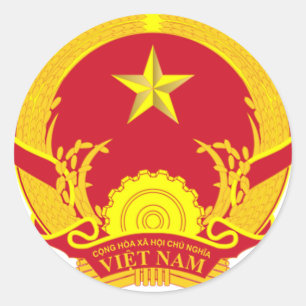ADESIVO BRASÃO DE VIETNAM. SÍMBOLO DE VIET