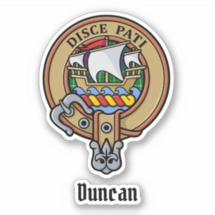 Adesivo Brasão do Clã Duncan sobre Tartan