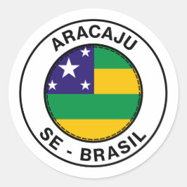 Adesivo Brasil Aracaju Sergipe SE Bandeira Stamp