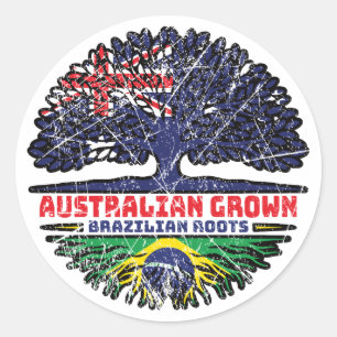 Adesivo Brasil: Austrália Australiana Raízes de Árvore