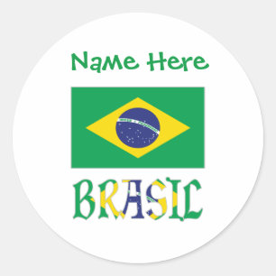 Adesivo Brasil Bandeira do Brasil Verde Personalizado