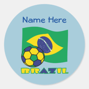 Adesivo Brasil: Bandeira do futebol - Brasil - Personaliza