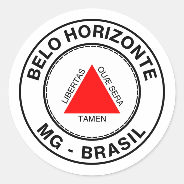 Adesivo Brasil Belo Horizonte Minas Gerais MG Bandeira (Frente)