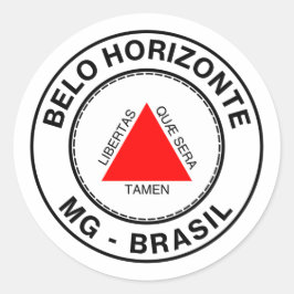 Adesivo Brasil Belo Horizonte Minas Gerais MG Bandeira