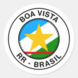 Adesivo Brasil Boa Vista Roraima Bandeira Stamp