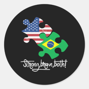 Adesivo Brasil e Estados Unidos No Dia 4 De Julho