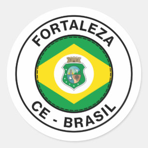 Adesivo Brasil Fortaliza Ceara CE Bandeira Stamp