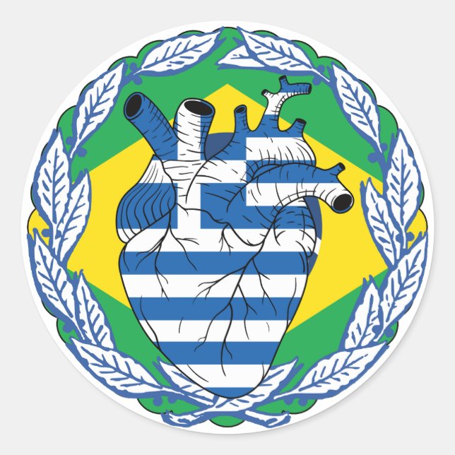 Adesivo Brasil: Independência Grega Grécia Grega (Frente)