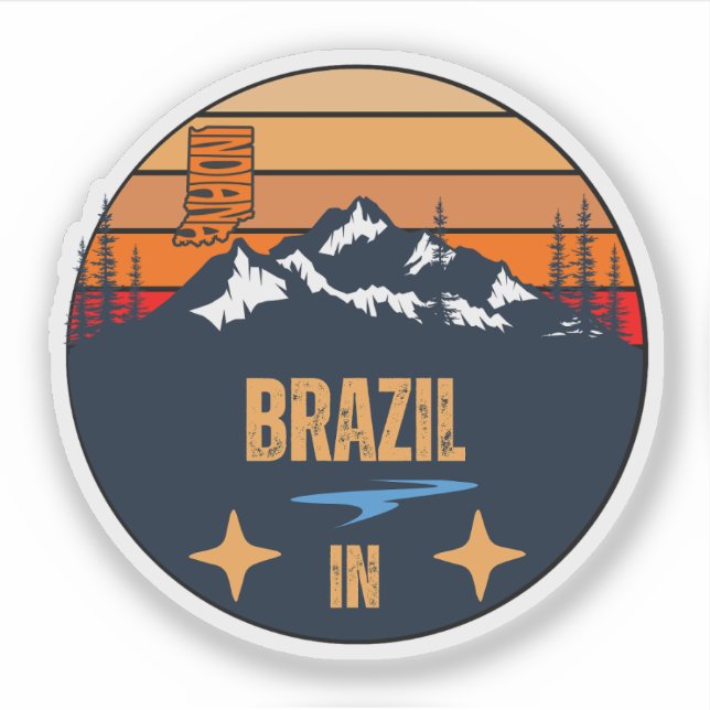 Adesivo Brasil, Indiana (Frente)