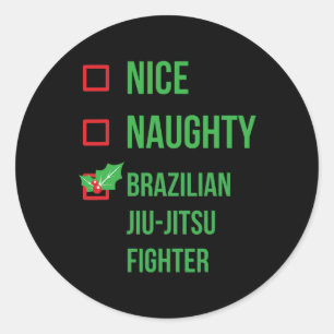 Adesivo Brasil: Jiu-jitsu Combatendo Funny Pajama no Natal