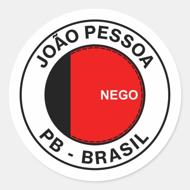 Adesivo Brasil Joao Pessoa Paraiba PB Carimbo (Frente)
