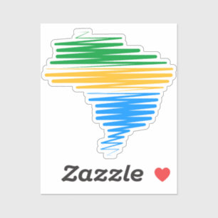 Adesivo Brasil mapeia borda com cores de bandeira brasilei