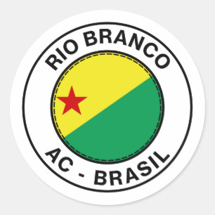 Adesivo Brasil Rio Branco Acre AC Bandeira