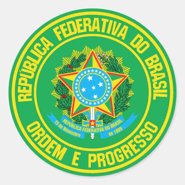 Adesivo Brasil Round Emblem (Frente)
