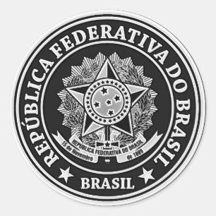Adesivo Brasil Round Emblem