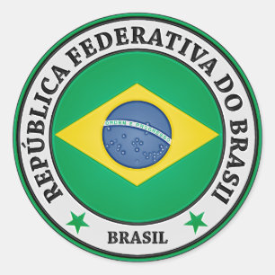 Adesivo Brasil Round Emblem