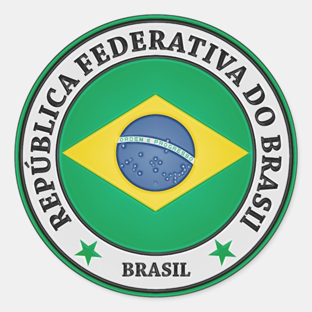 Adesivo Brasil Round Emblem (Frente)