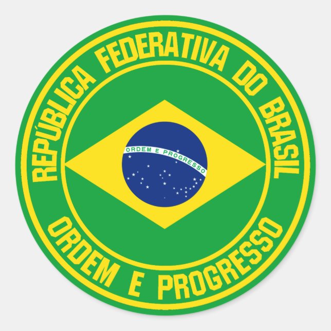 Adesivo Brasil Round Emblem (Frente)
