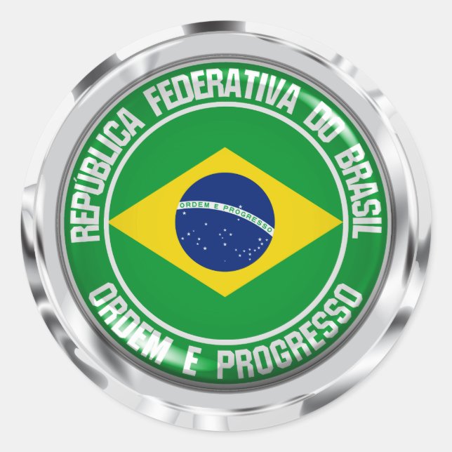 Adesivo Brasil Round Emblem (Frente)