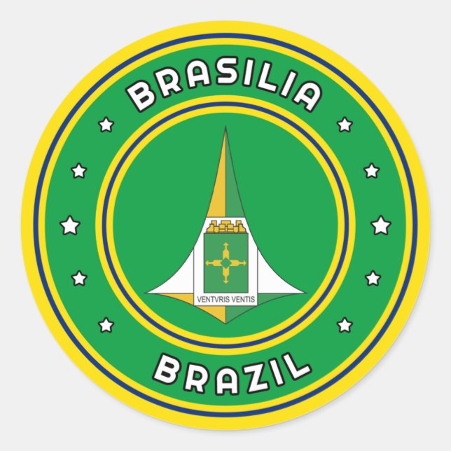 Adesivo Brasília Casaco de Armas Brasil (Frente)