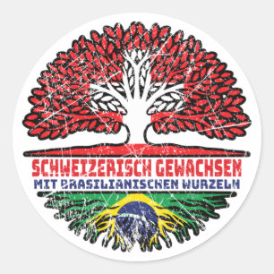 Adesivo Brasilien Brasilianisch Schweizer Schweiz Baum