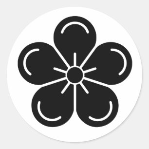 Adesivo [Brasões de Família] Flor de Ameixa Decorada