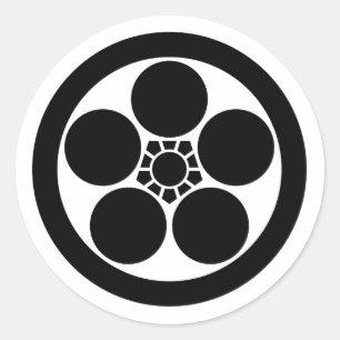 Adesivo [Brasões de Família] Flor de Ameixa (Umebachi) com
