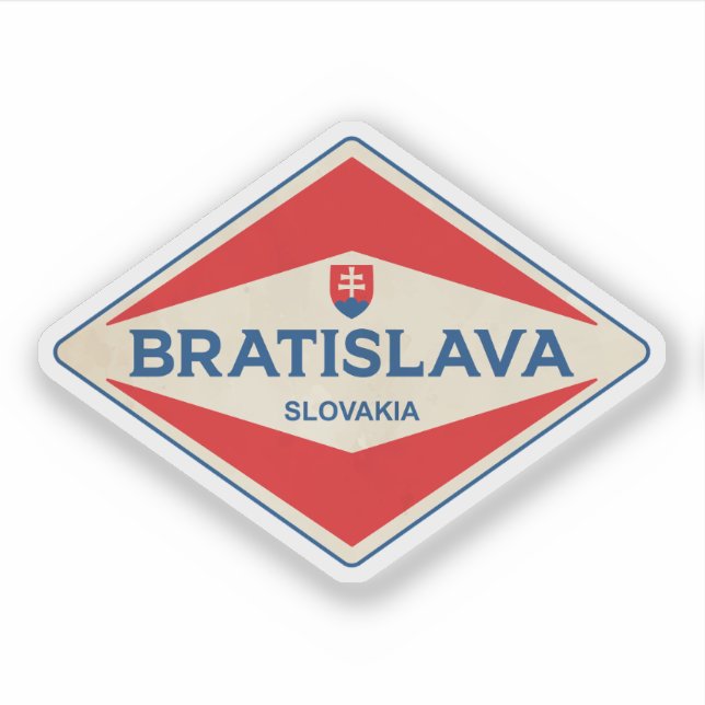 Adesivo Bratislava Eslováquia Vintage (Frente)