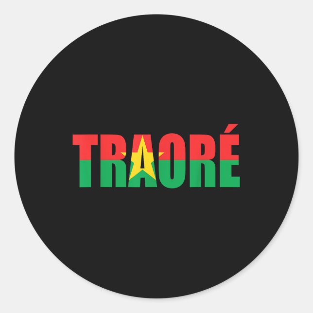 Adesivo Bravo, Capitão Ibrahim Traore! Viva Burkina Faso (Frente)