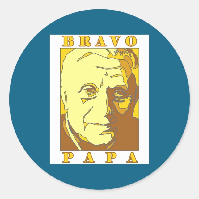 Adesivo Bravo Papa New Pe Benedict Xvi  (Frente)