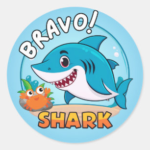 Adesivo Bravo Sticker, Tubarões