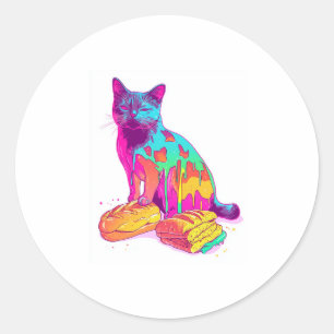 Adesivo Bread Meowfois - Memória Glitchy Funny Cat