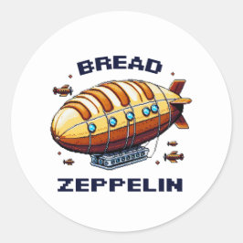 Adesivo Bread Zeppelin - Arte Whimsical de 8 bits