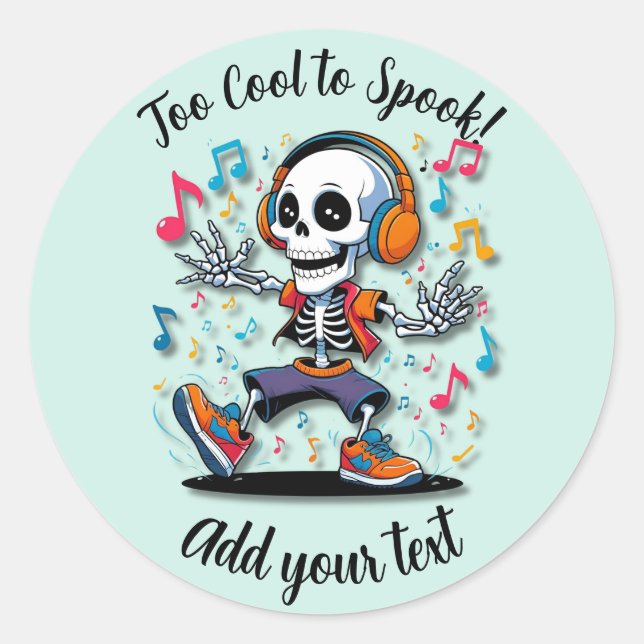 Adesivo Breakdance Skeleton – Halloween Stickers (Frente)