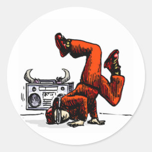Adesivo Breakdancer e caixa Hip Hop