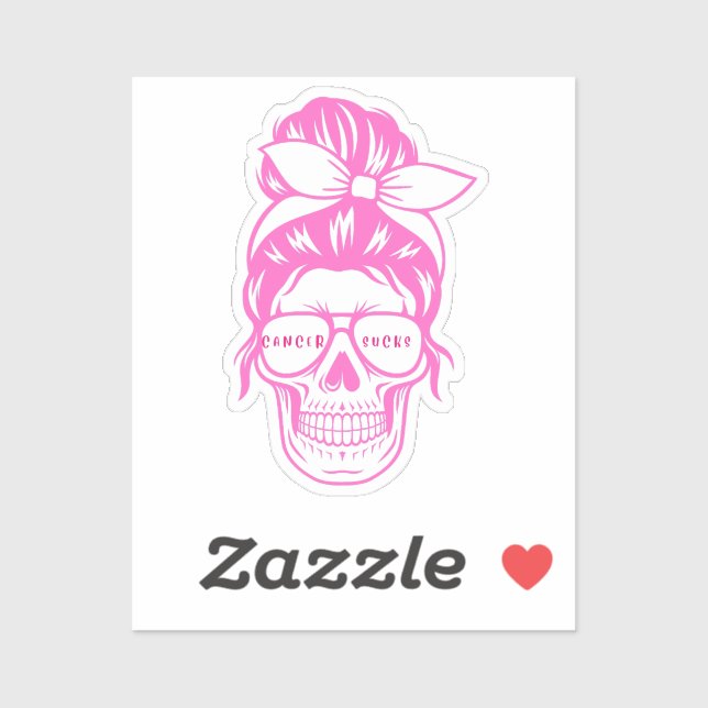 Adesivo Breast Cancer Sucks Sticker (Folha)
