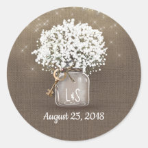 Breath Mason Jar e Rustic Burlap