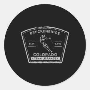 Adesivo Breckenridge Colorado Manga Longa Esqui na Neve