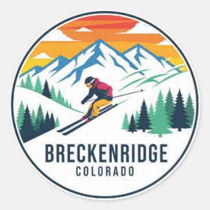 Adesivo Breckenridge Colorado Skiing Skier Viagem